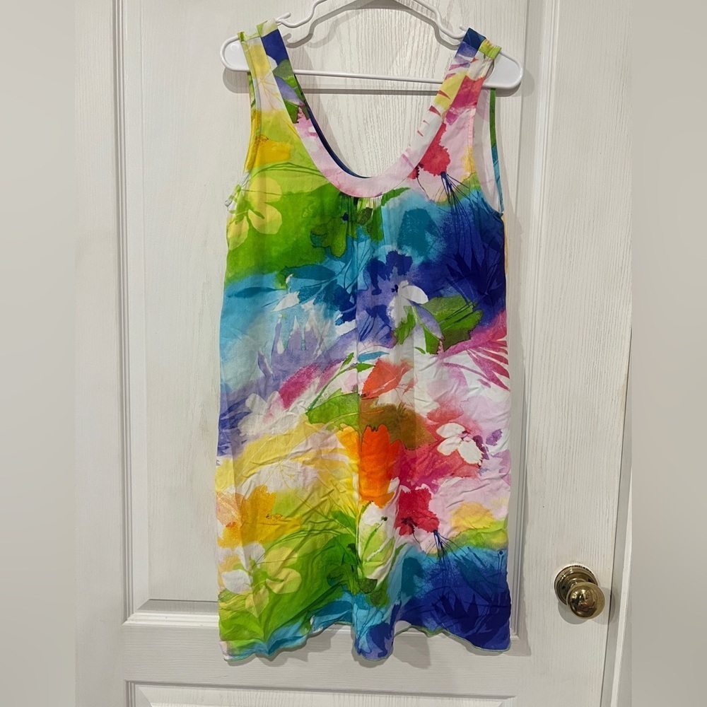 Final Price Jams World Blue and Green Floral Dress